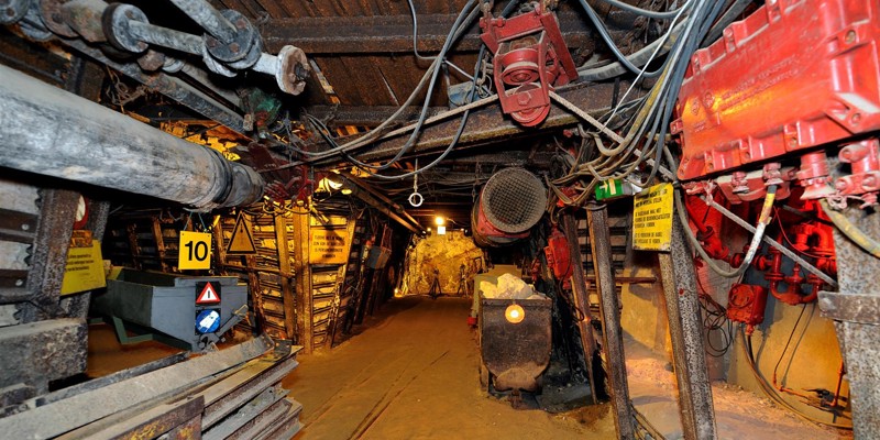 Binnenaanzicht in de Steenkolenmijn in Valkenburg 