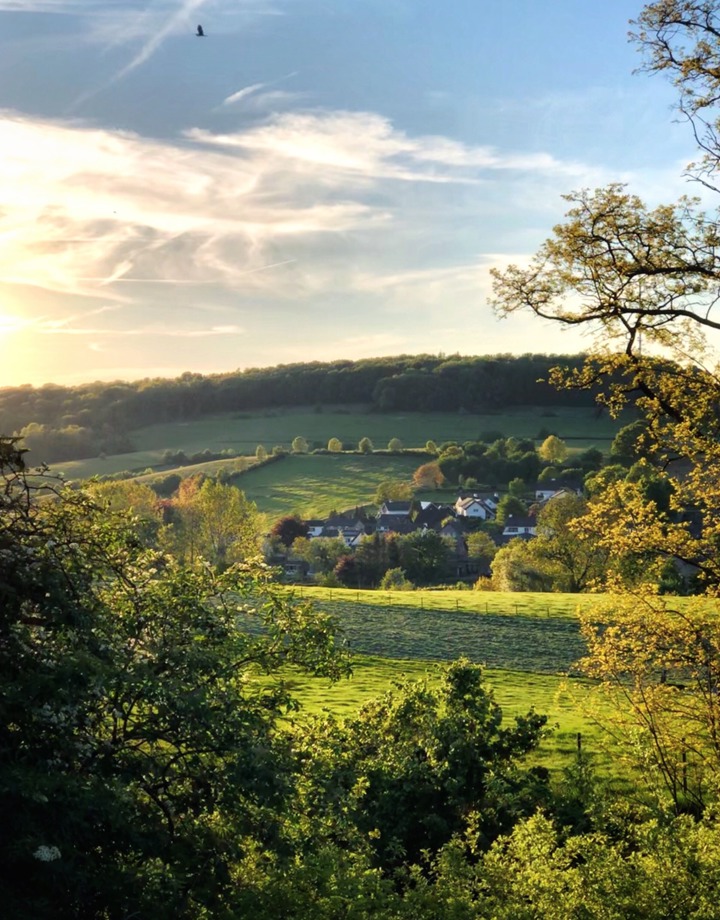 Uitzicht op landschap bij Colmont