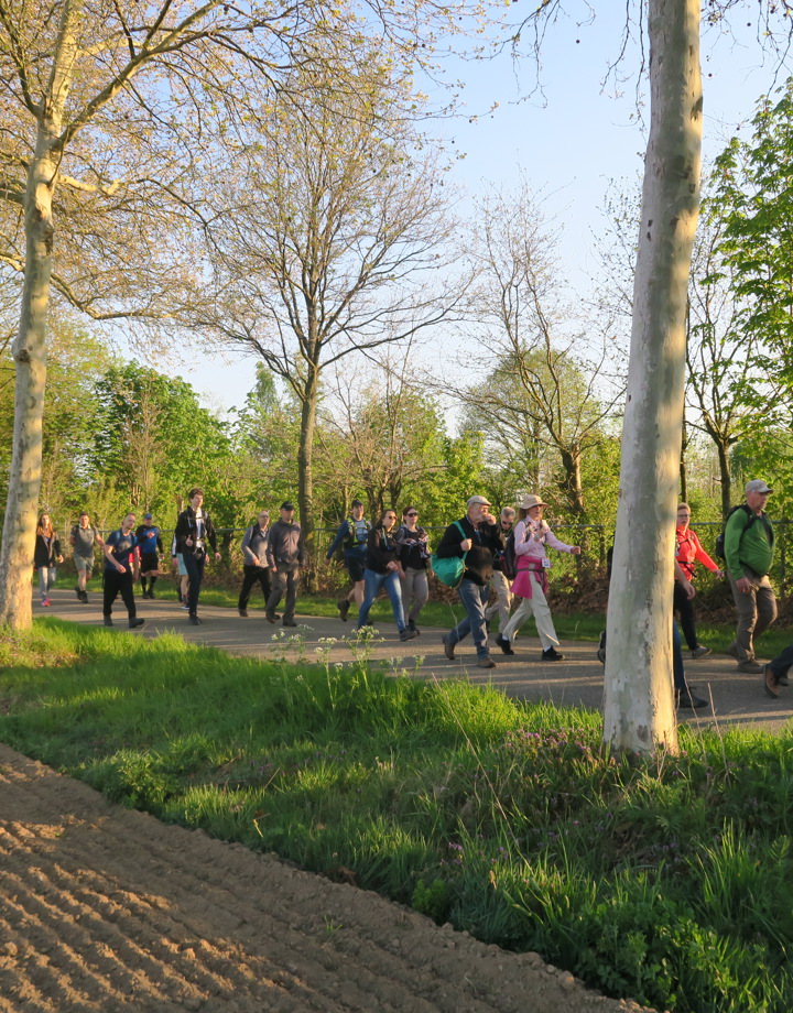 Groep die de Kennedymars loopt