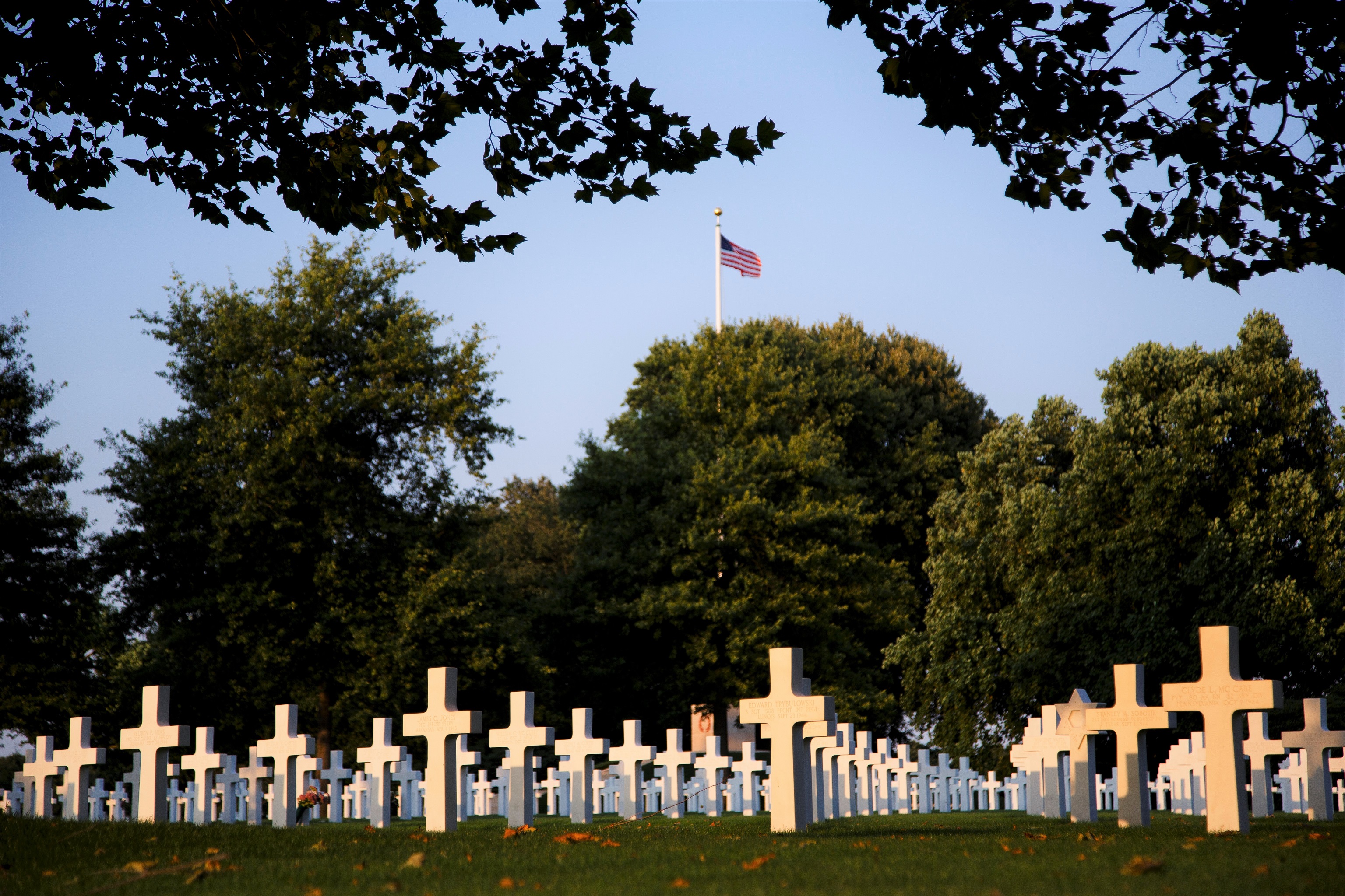 Headstones at Netherlands American Cemetery