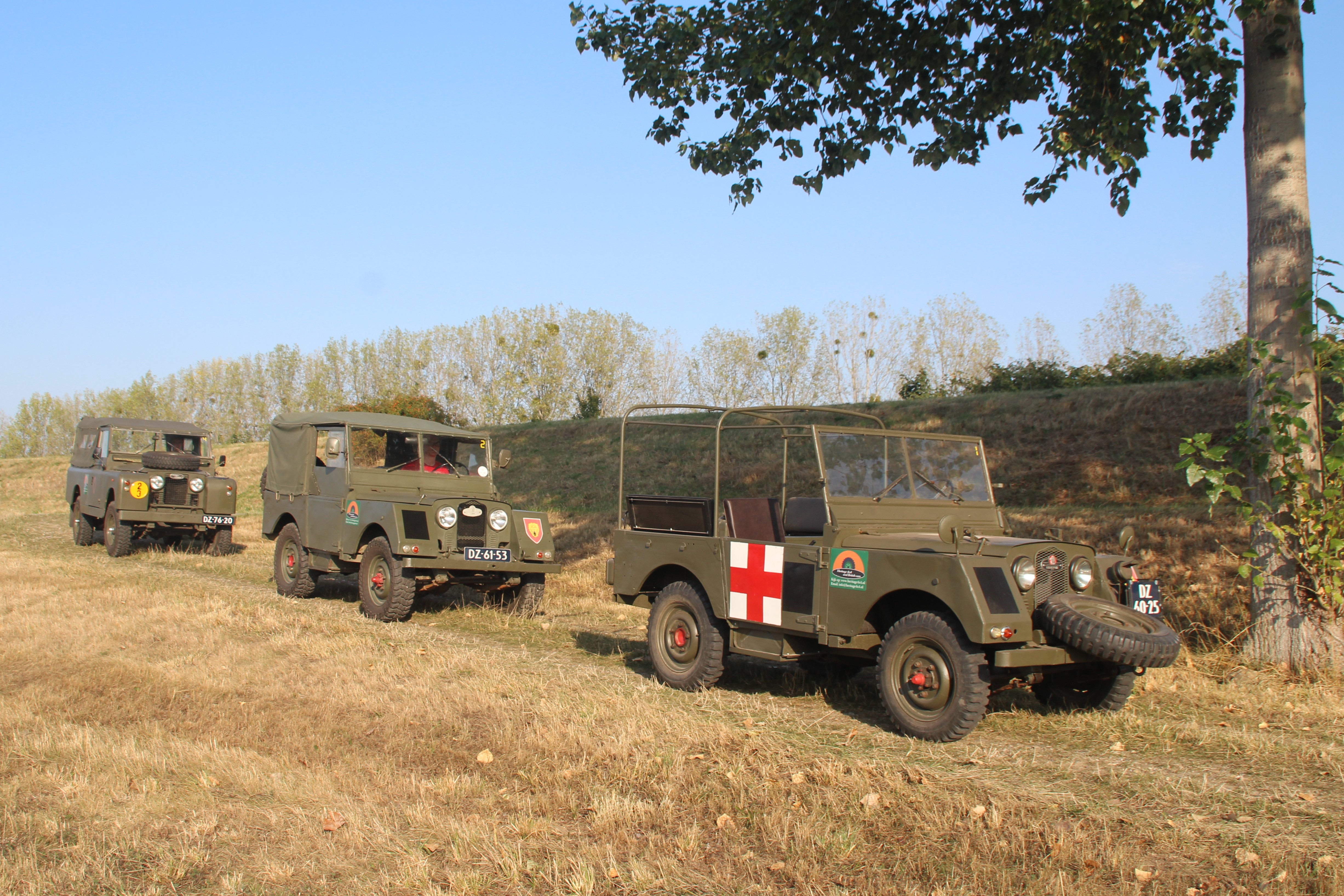 Offroad rijden in een klassieke Land Rover